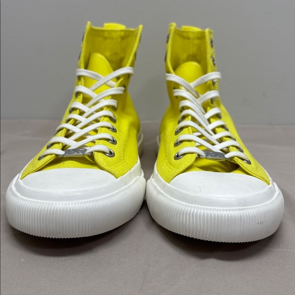 P F Flyers Hi All American Aurora Sneaker Canvas Yellow Sz Men 8 Women 9.5 - Picture 7 of 12